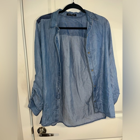 Velvet Heart Women’s Clothing Jean Jacket Button Up Embroidered Size Medium - Picture 3 of 16